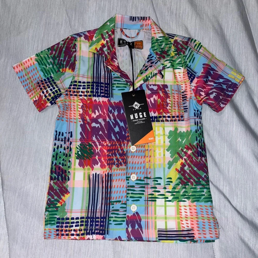 HUGE Fashion Exchange‎ Colorful Print Swim Truks and Shirt Boys sz 4